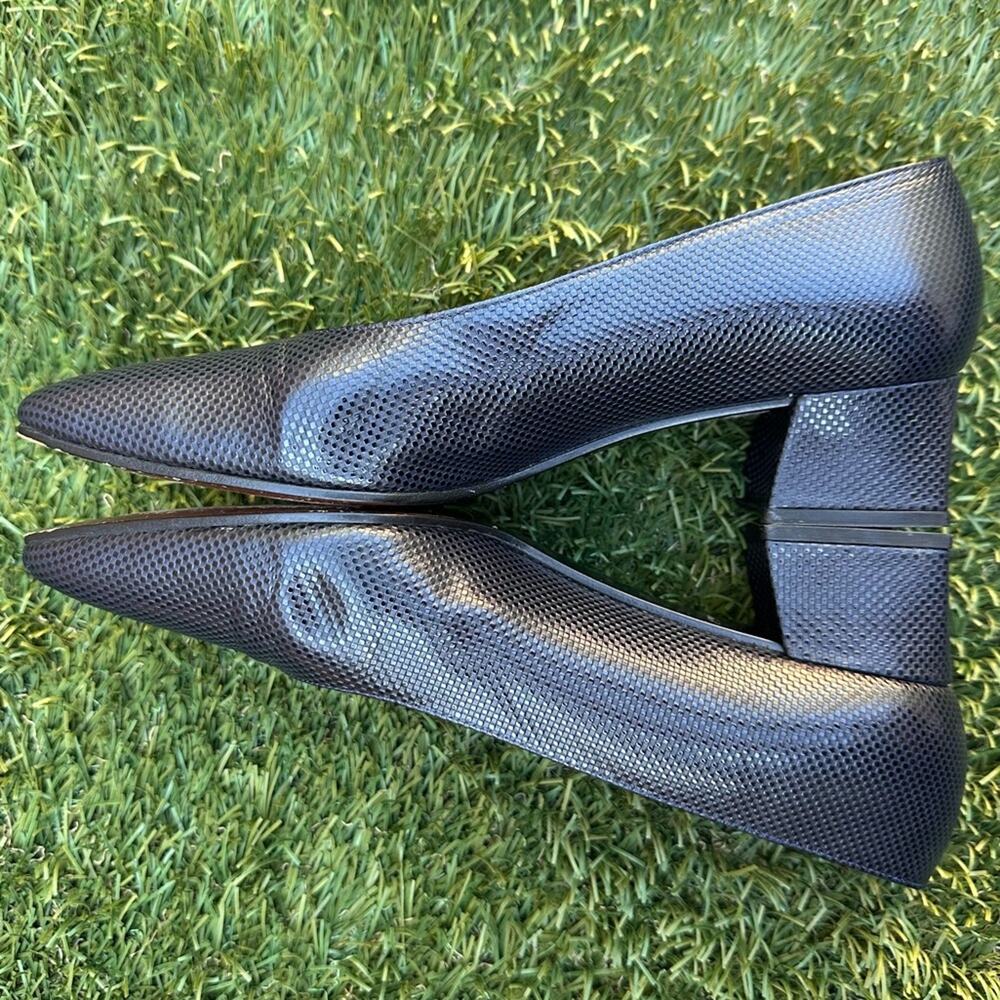 Stuart Weitzman Maeve 50 Low Block Heel Textured … - image 3